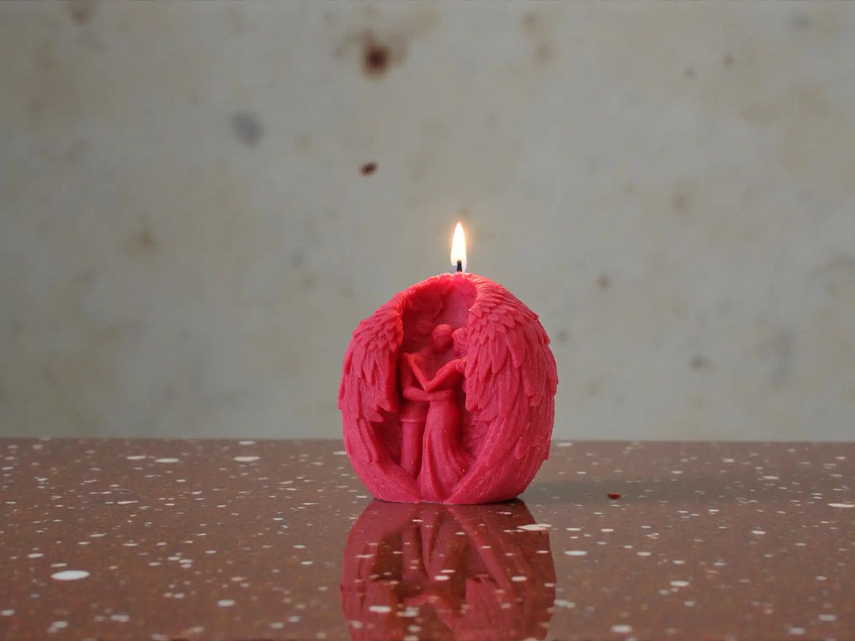 Angel Couple Candle 3.5x3 inches