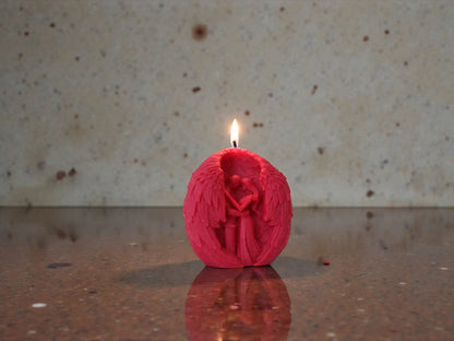 Angel Couple Candle 3.5x3 inches