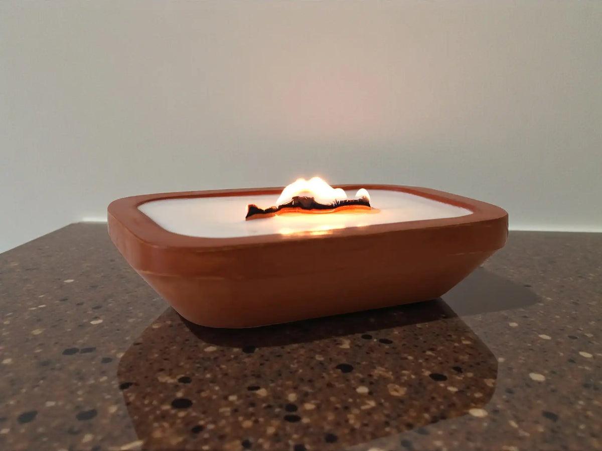 Luxury Wooden Bowl Candle 2x6x9 inches