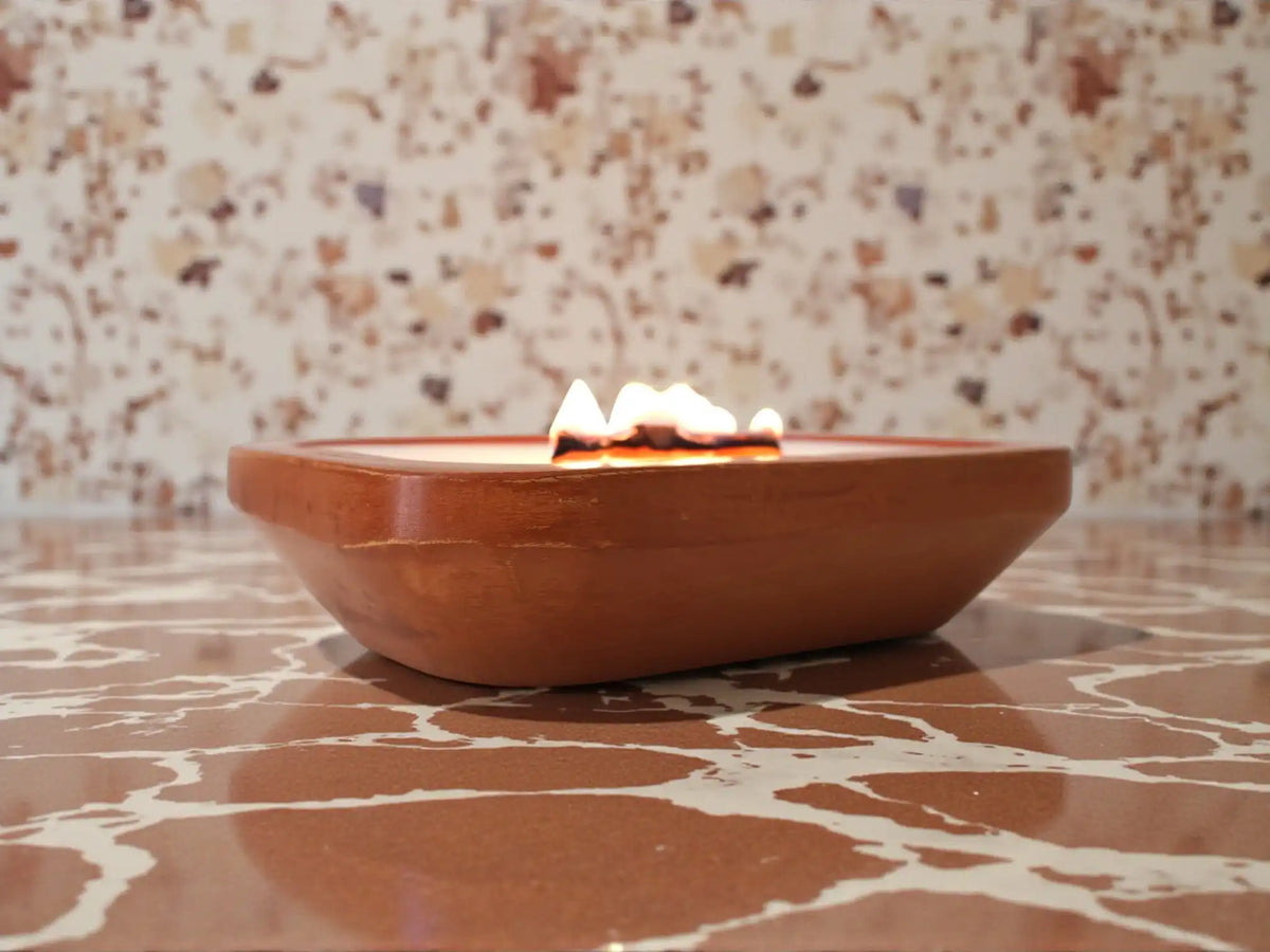 Luxury Wooden Bowl Candle 2x6x9 inches