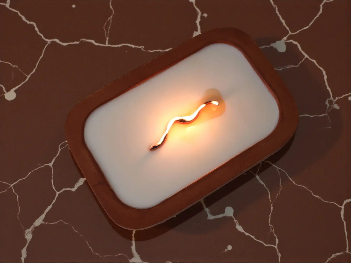 Luxury Wooden Bowl Candle 2x6x9 inches
