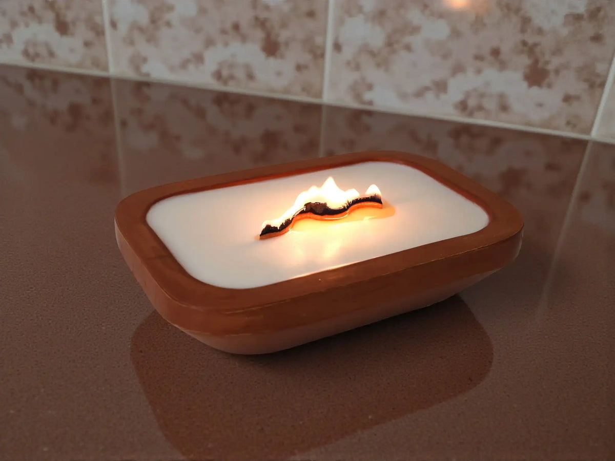 Luxury Wooden Bowl Candle 2x6x9 inches