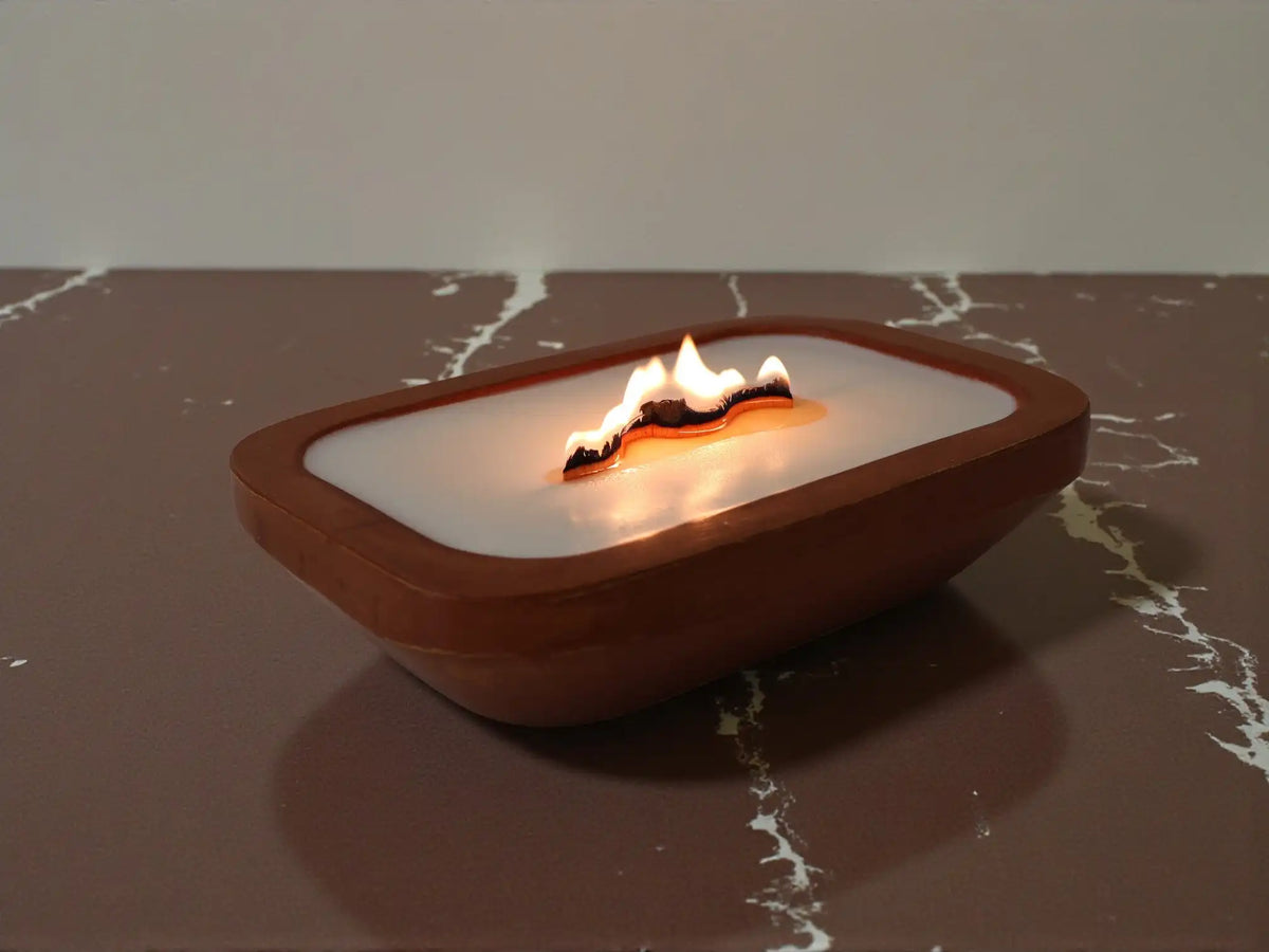 Luxury Wooden Bowl Candle 2x6x9 inches