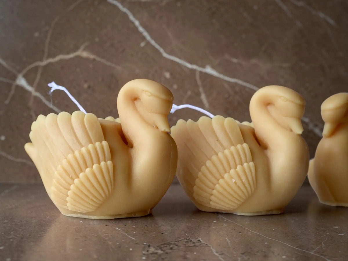 Swan Figurine Candle 2x3 inches