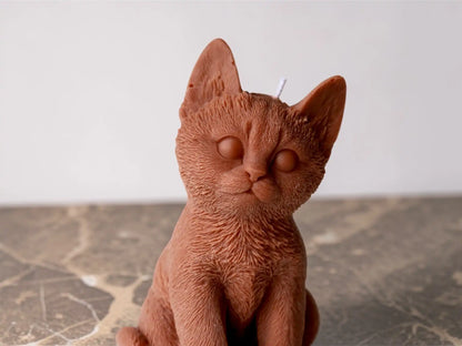 Cat Candle 7.5x5 inches