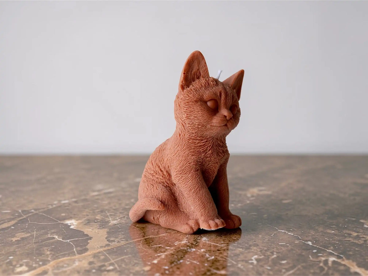 Cat Candle 7.5x5 inches