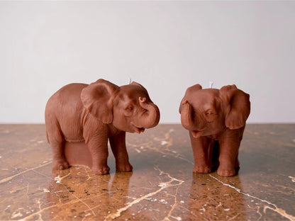 Elephant Sculpture Candle 4.25x6 inches