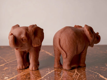 Elephant Sculpture Candle 4.25x6 inches