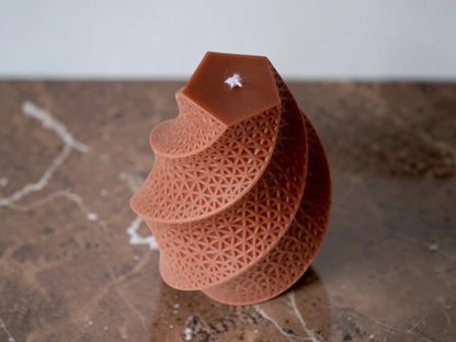 Abstract Spiral Sculpture Candle 5.5x3.75 inches