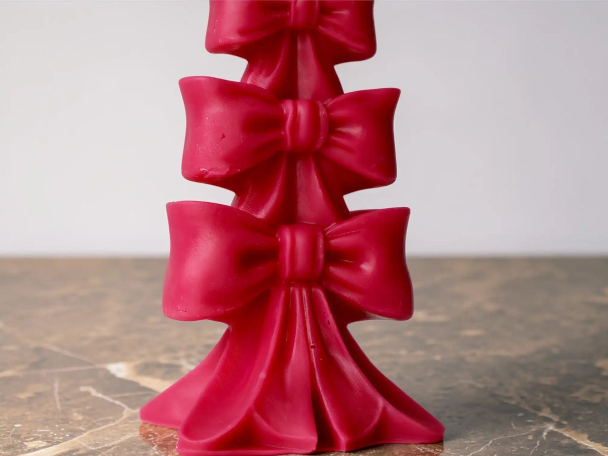 Bow Christmas Tree Candle 5.75x2.25 inches