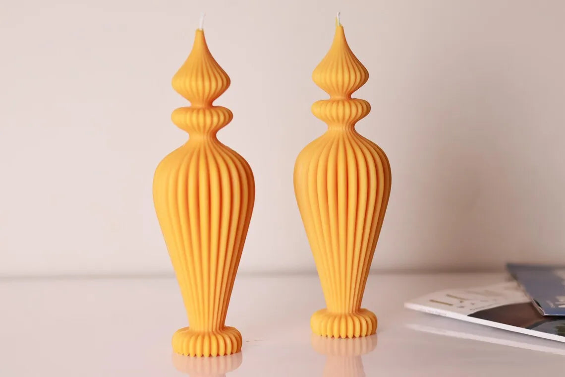 Stylish Irregular Pillar Candle 8.5x2 inches