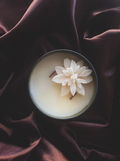 Floral Tin Candle 2x3.5 inches 4 fl.oz