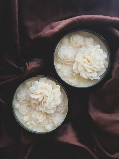 Floral Tin Candle 2x3.5 inches 4 fl.oz