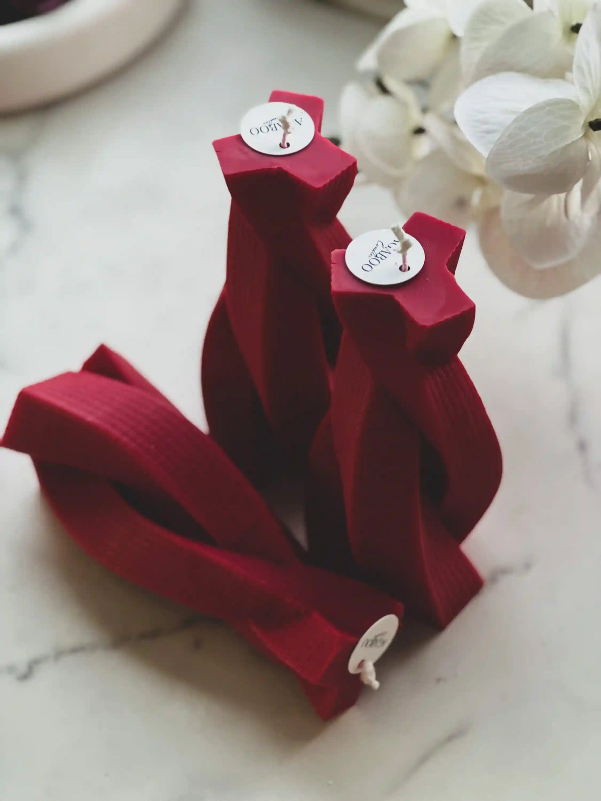 Twisted Pillar Swirl Candle 6.5x2.5 inches