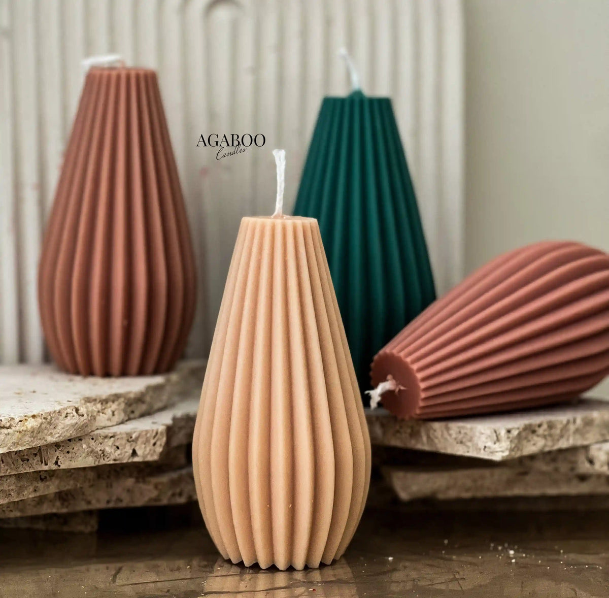 Geometric Line Candle 5x2 inches