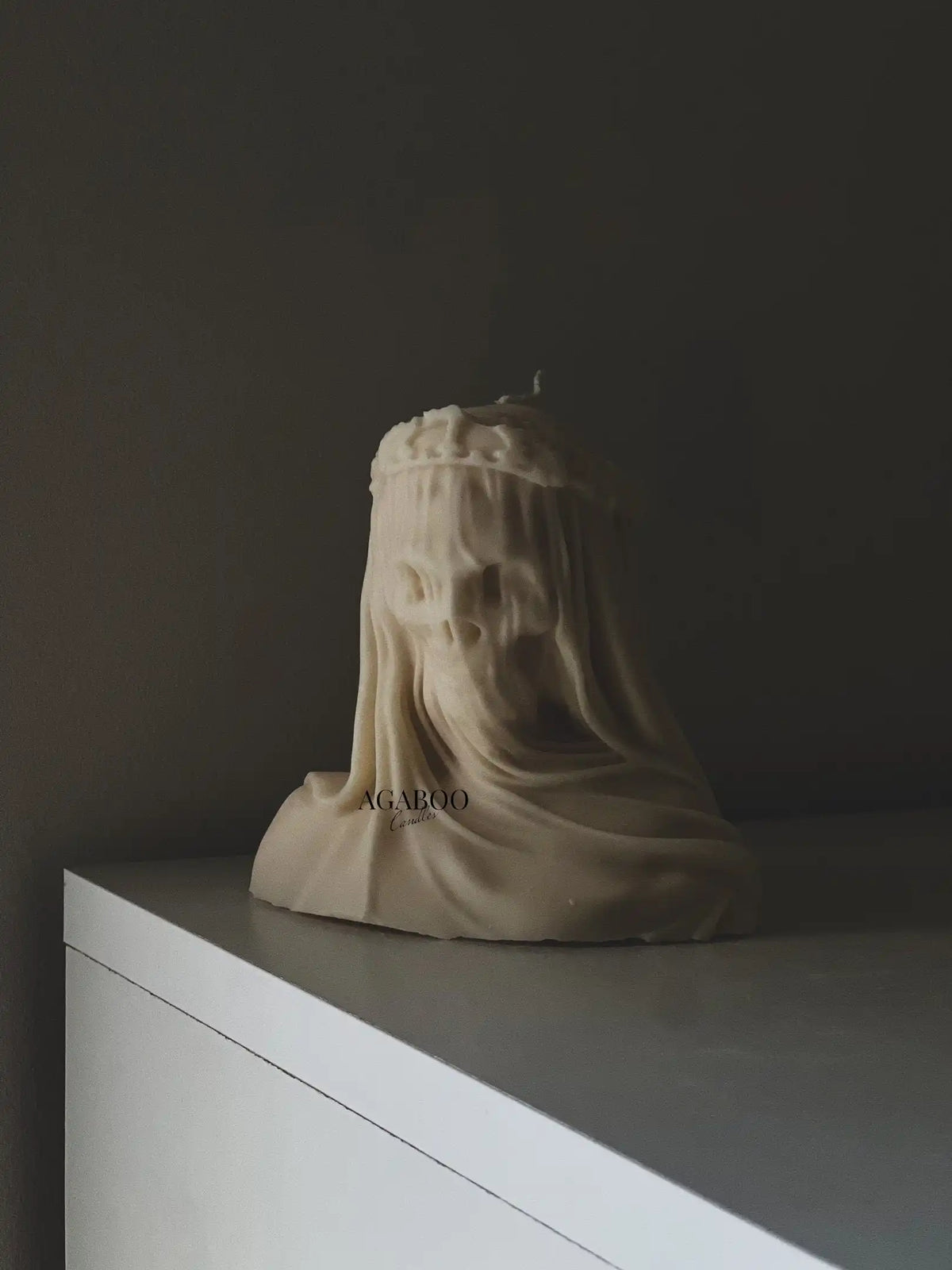 Large Veiled Death Candle 5.5x6 inches