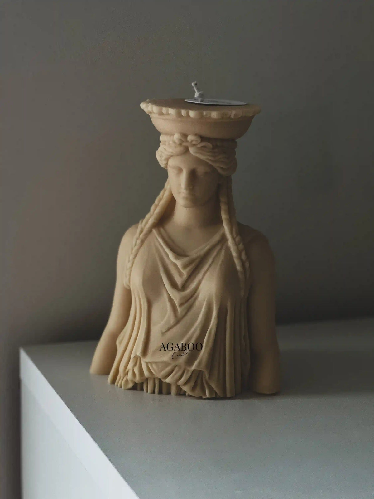 Large Caryatid Candle 6.5x5 inches