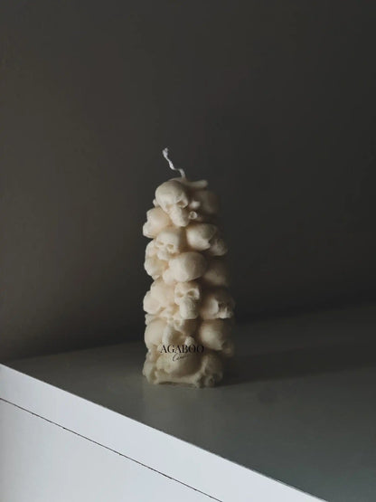 Skull Tower Candle 5x2 inches