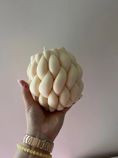 Huge Geometric Twirling Swirl Candle 5x4.5 inches