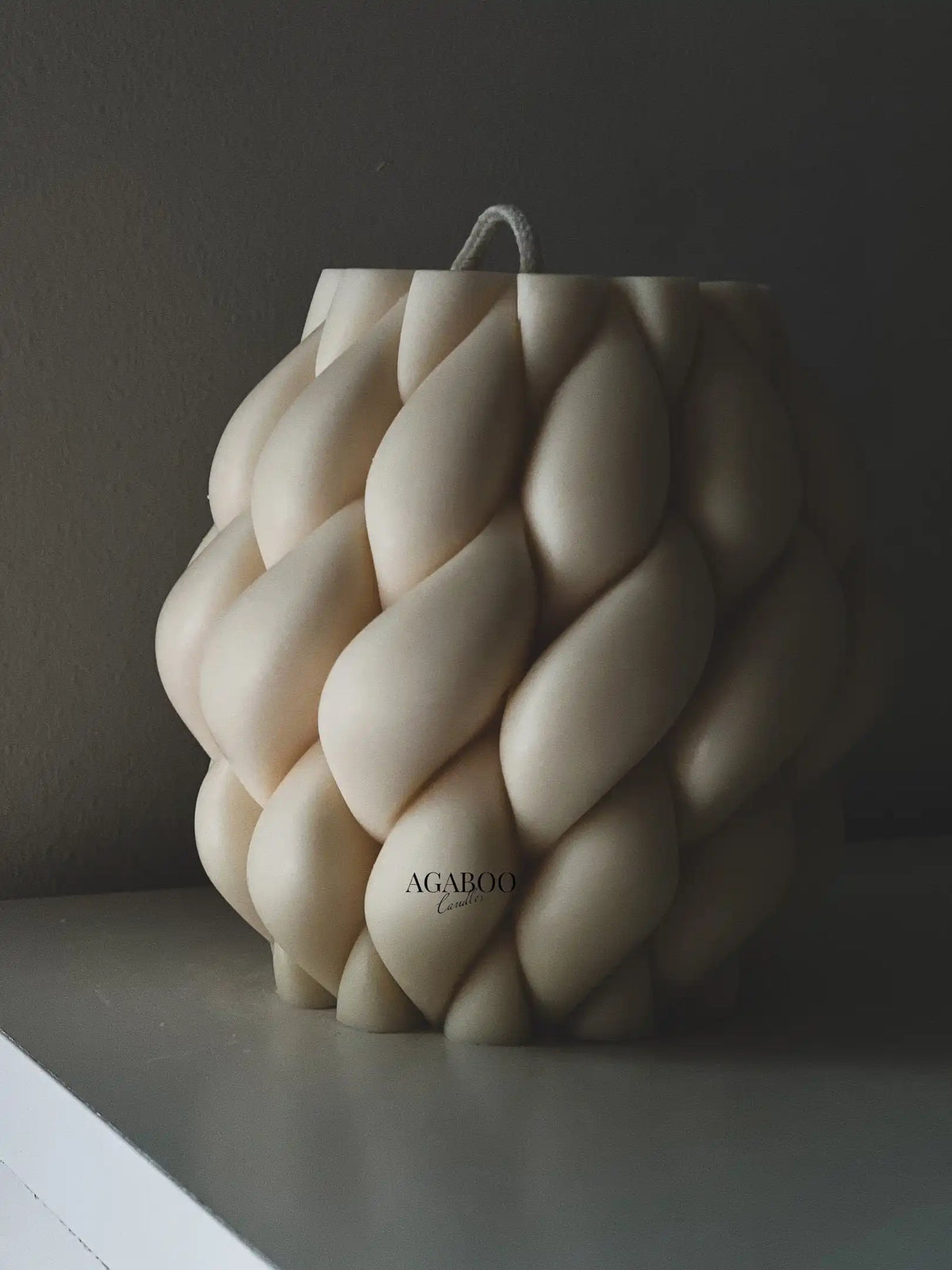 Huge Geometric Twirling Swirl Candle 5x4.5 inches