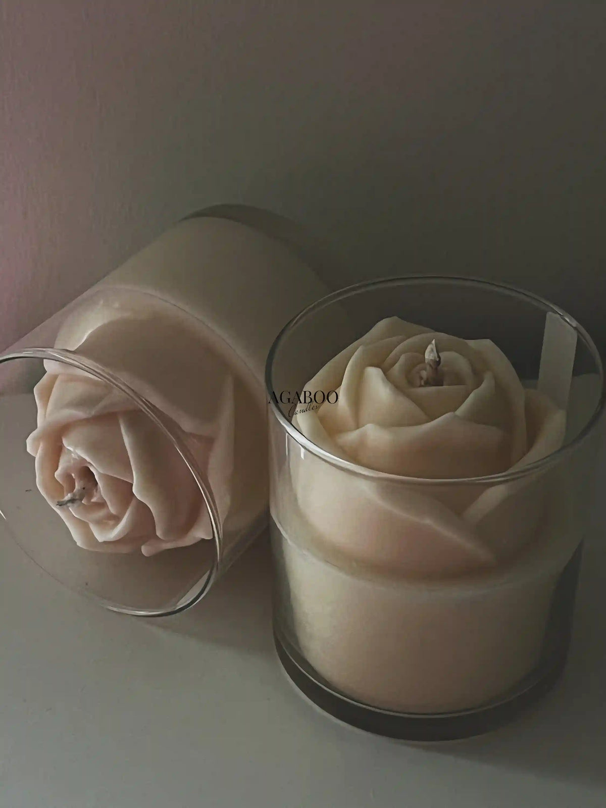 Floral Rose Candle 3.5x3.25 inches 7 fl.oz