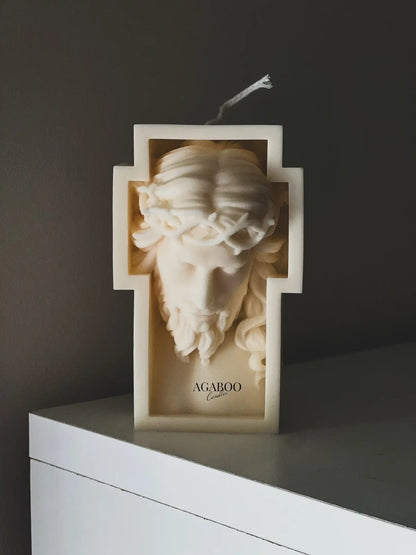 Large Jesus Candle 5.5x3.5 inches
