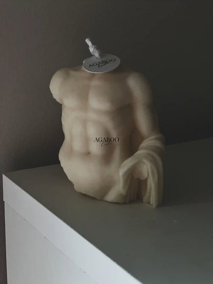 Greek Male Body Candle 3.5x3.5 inches