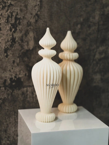 Stylish Irregular Pillar Candle 8.5x2 inches