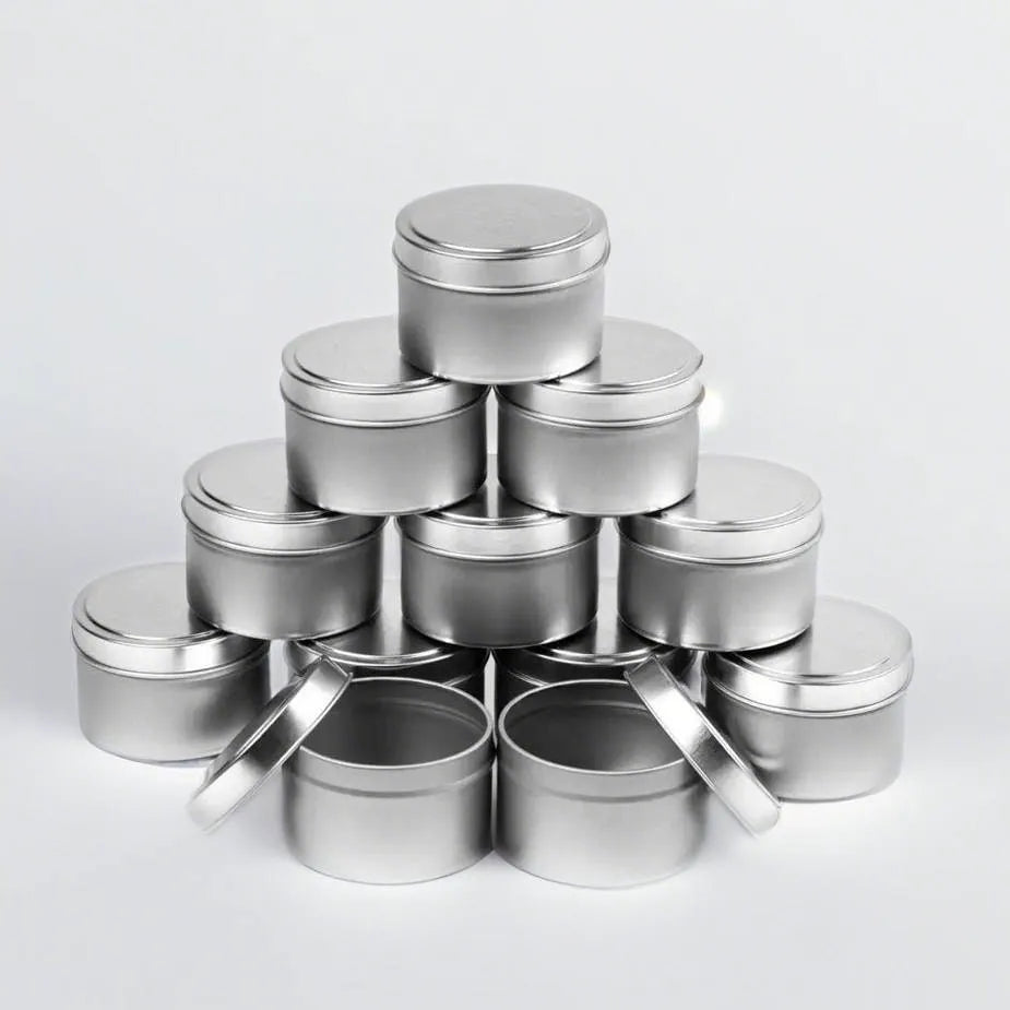 Unlabeled 12 PCS - Tin Candle 1.75x2.5 inches