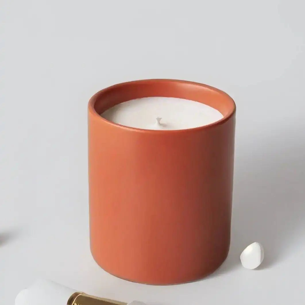 Unlabeled 12 PCS - Modern Ceramic Tumbler Candle 4x3.5 inches