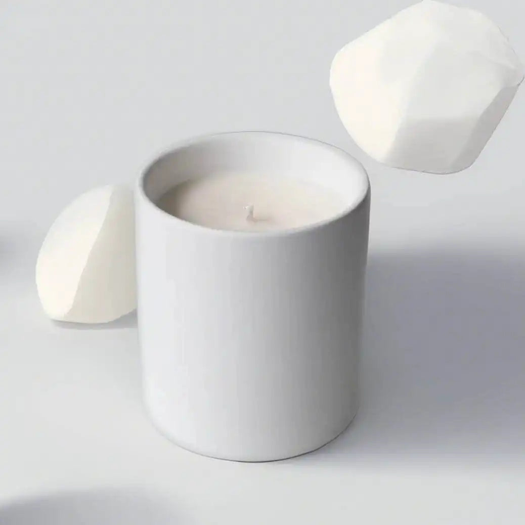 Unlabeled 12 PCS - Modern Ceramic Tumbler Candle 4x3.5 inches