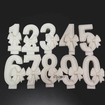 Birthday Cake Number Candle 3x1.5 inches
