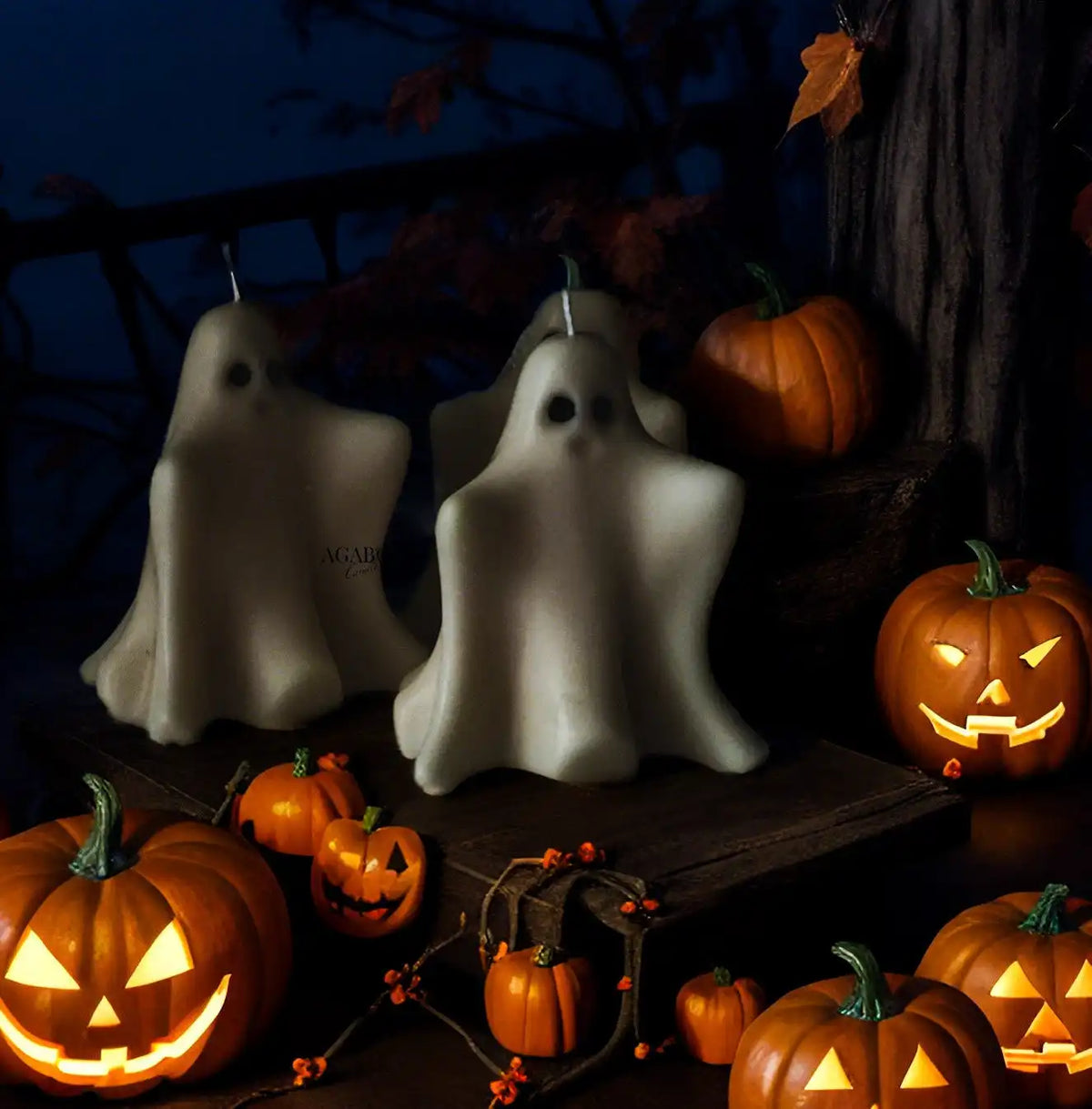 Cute Ghosts Candle 3x3 inches