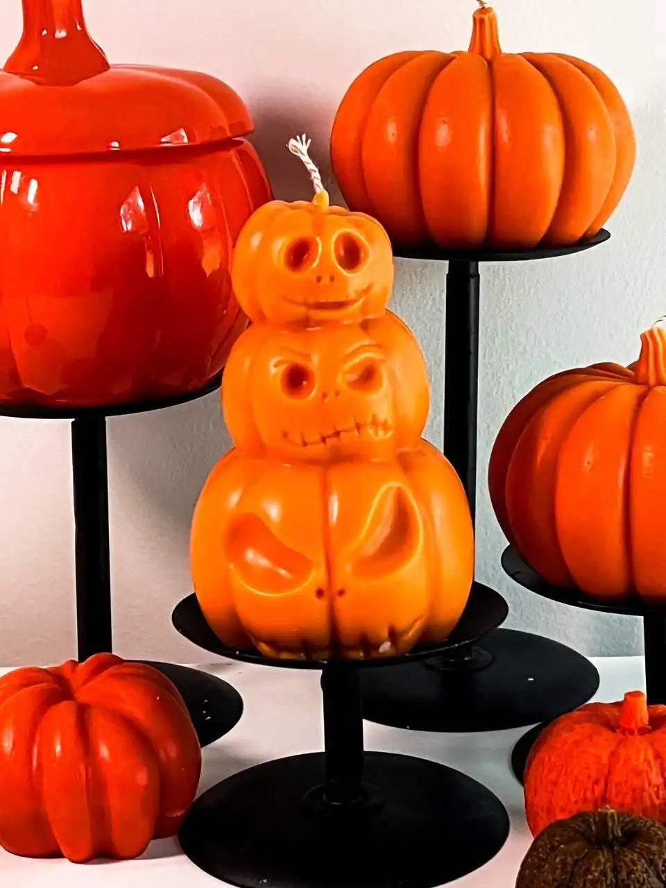 Trio Pumpkin Candle 4.5x2 inches