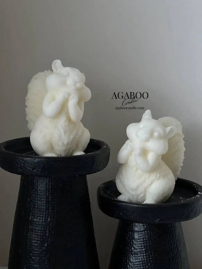 Squirrel Candle 3.5x3.5 inches