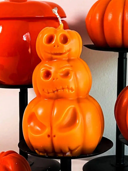 Trio Pumpkin Candle 4.5x2 inches