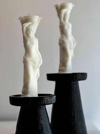 Caryatid Candle Greek 7.5x1.5 inches