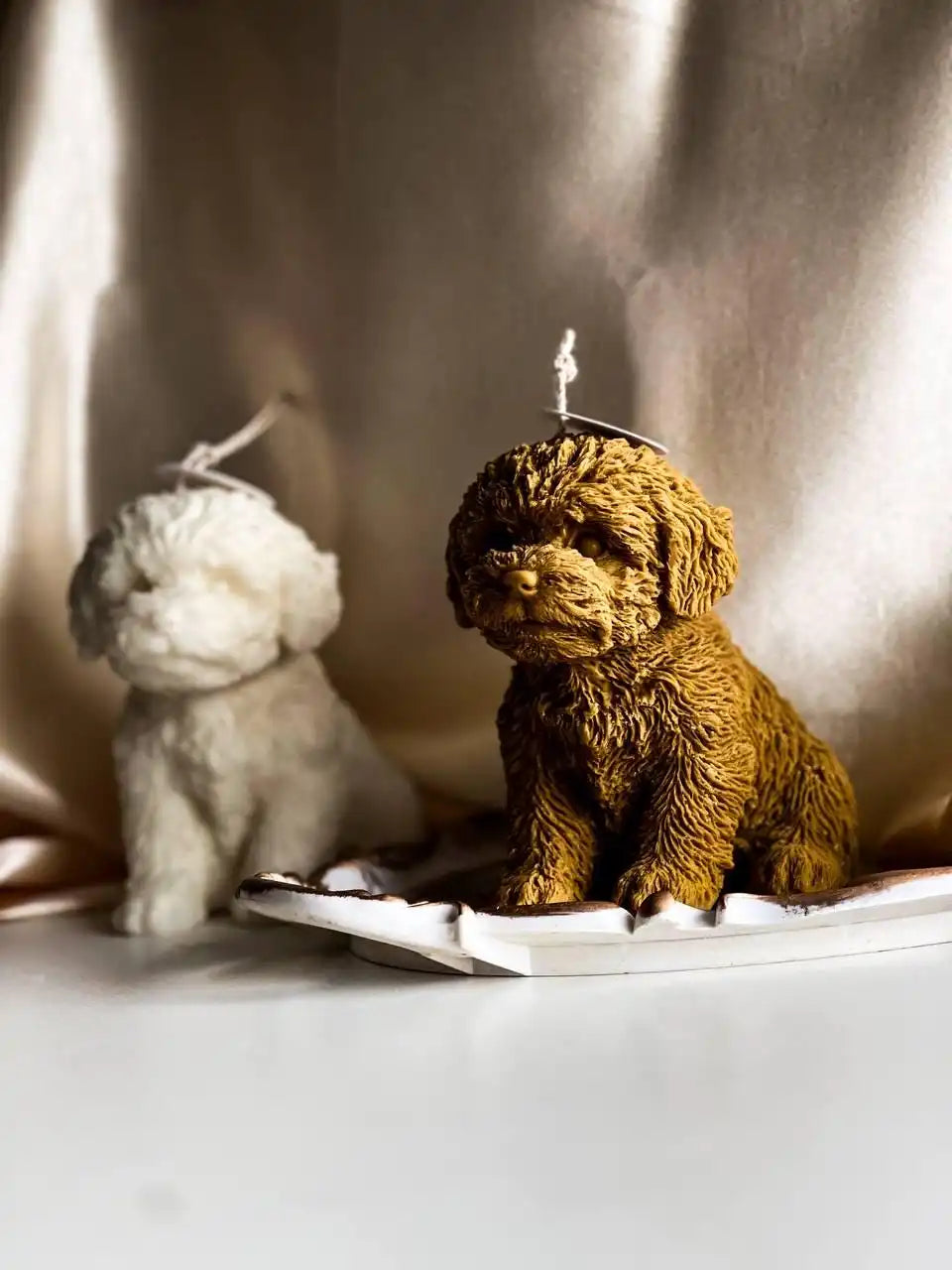 Dog Candle 5.5x6 inches