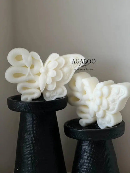 Skull Butterfly Candle 3.75x5.25 inches