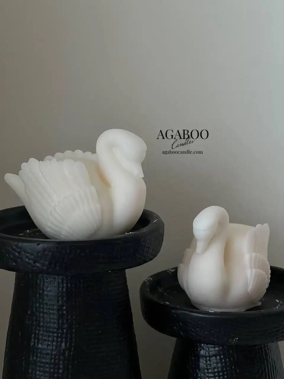 Swan Figurine Candle 2x3 inches
