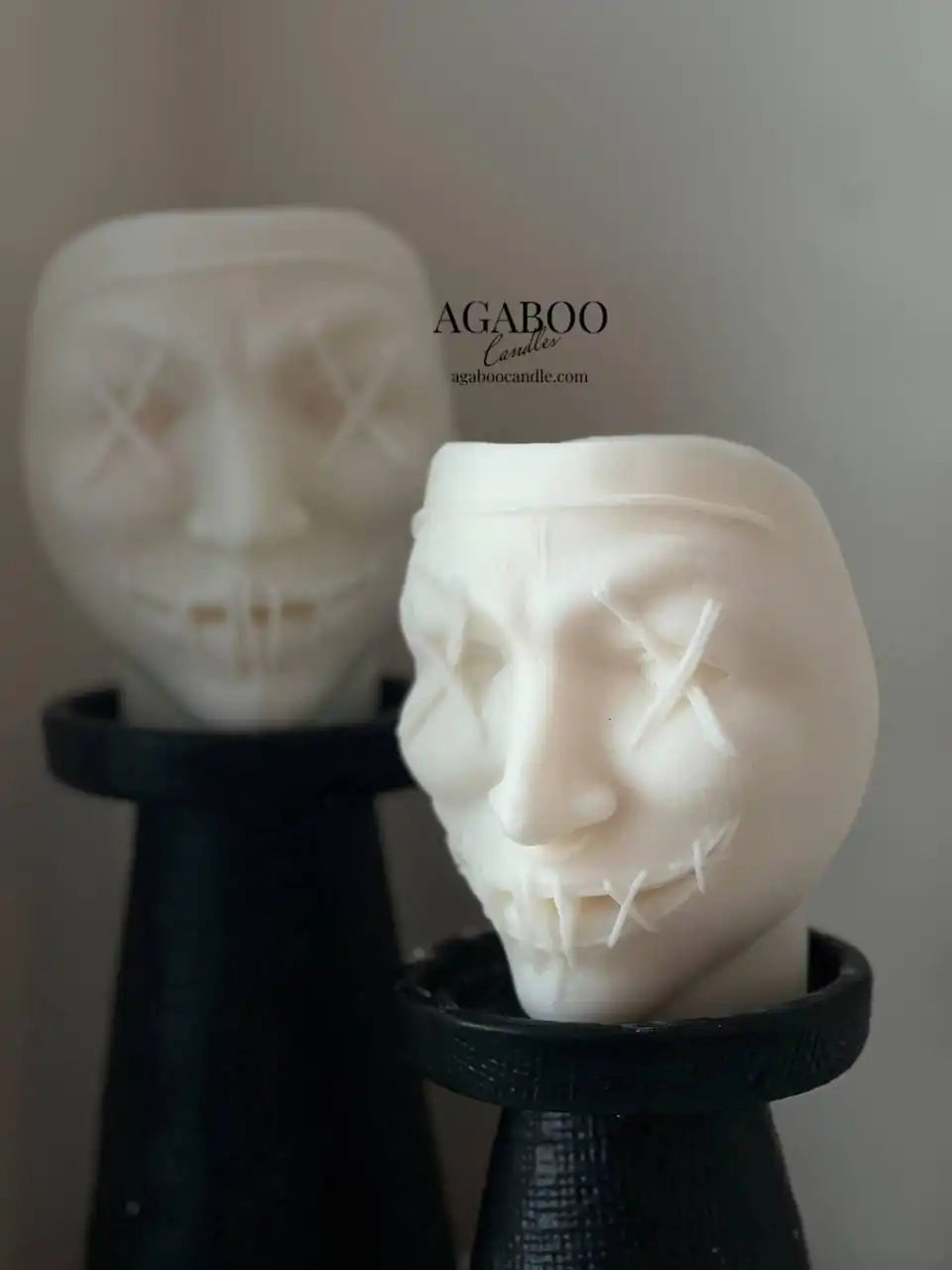 Scary Mask Candle 5x4.5 inches