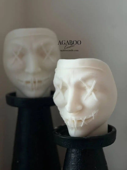 Scary Mask Candle 5x4.5 inches