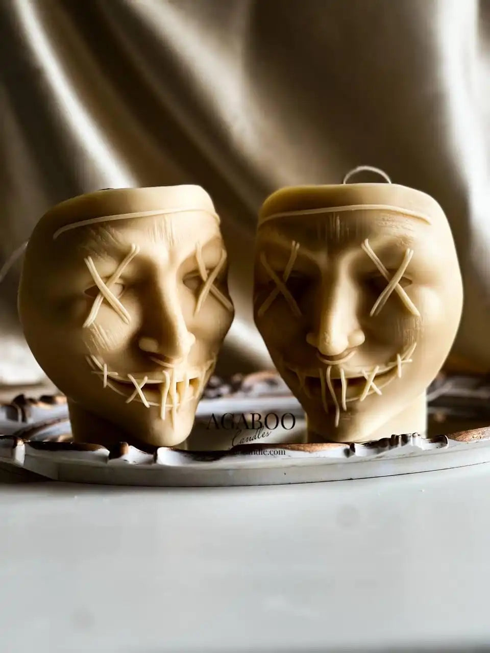 Scary Mask Candle 5x4.5 inches