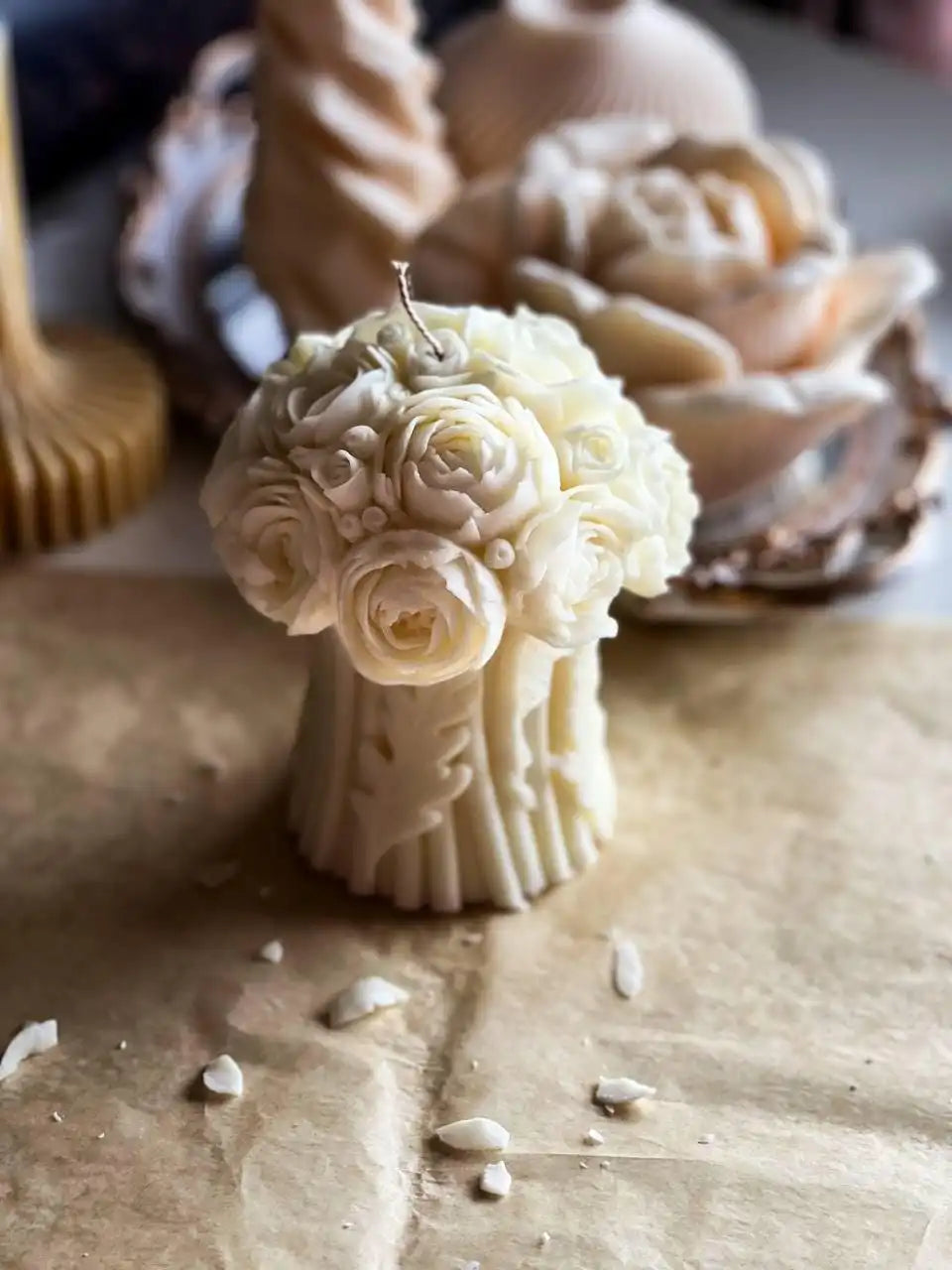 Peony Bouquet Candle 5.5x4 inches