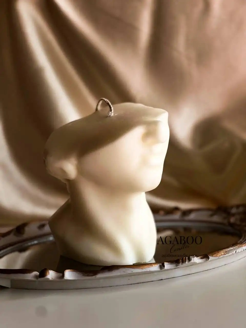 Huge Half Face David Candle 4.5x3 inches