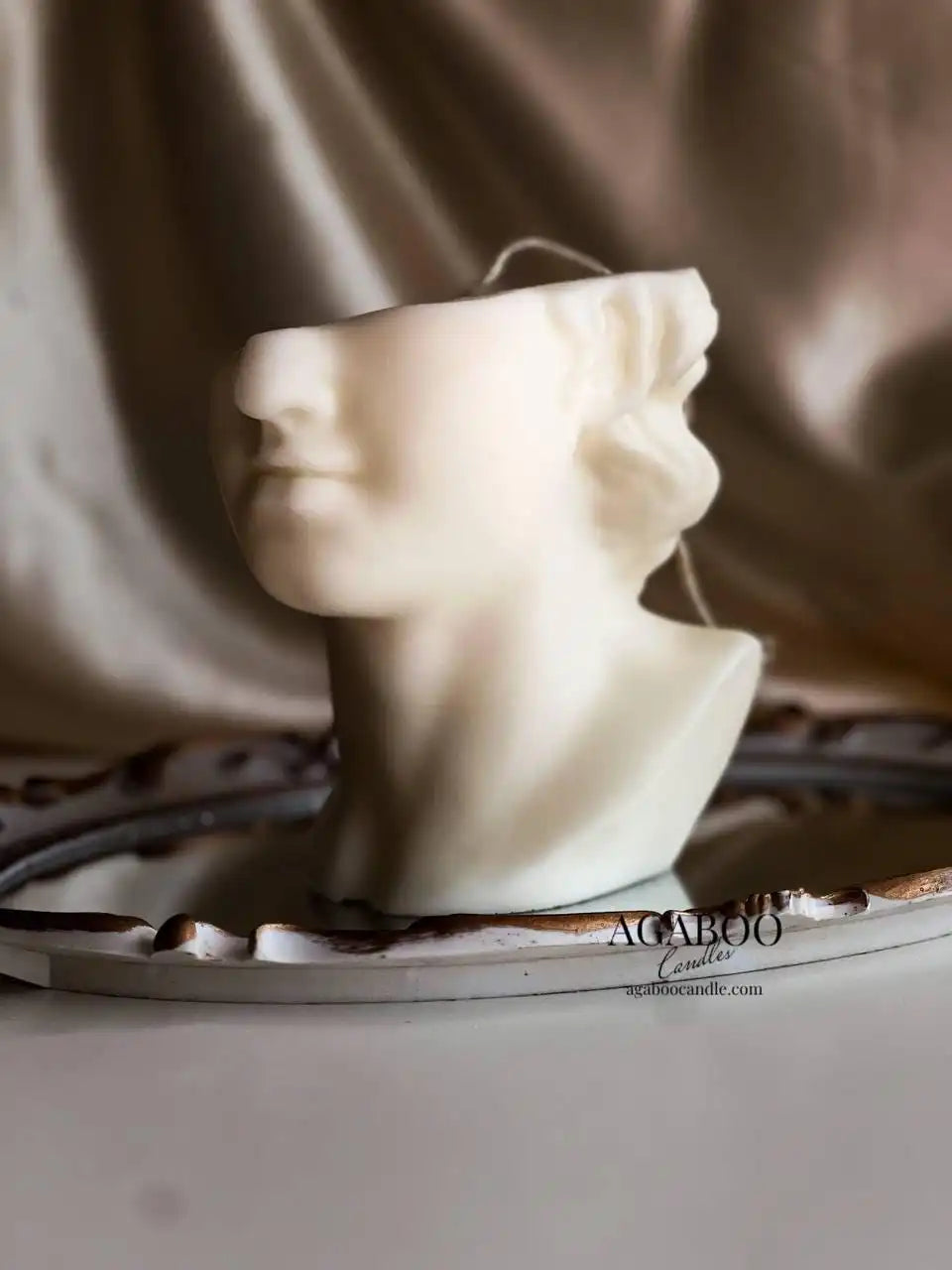 Huge Half Face David Candle 4.5x3 inches