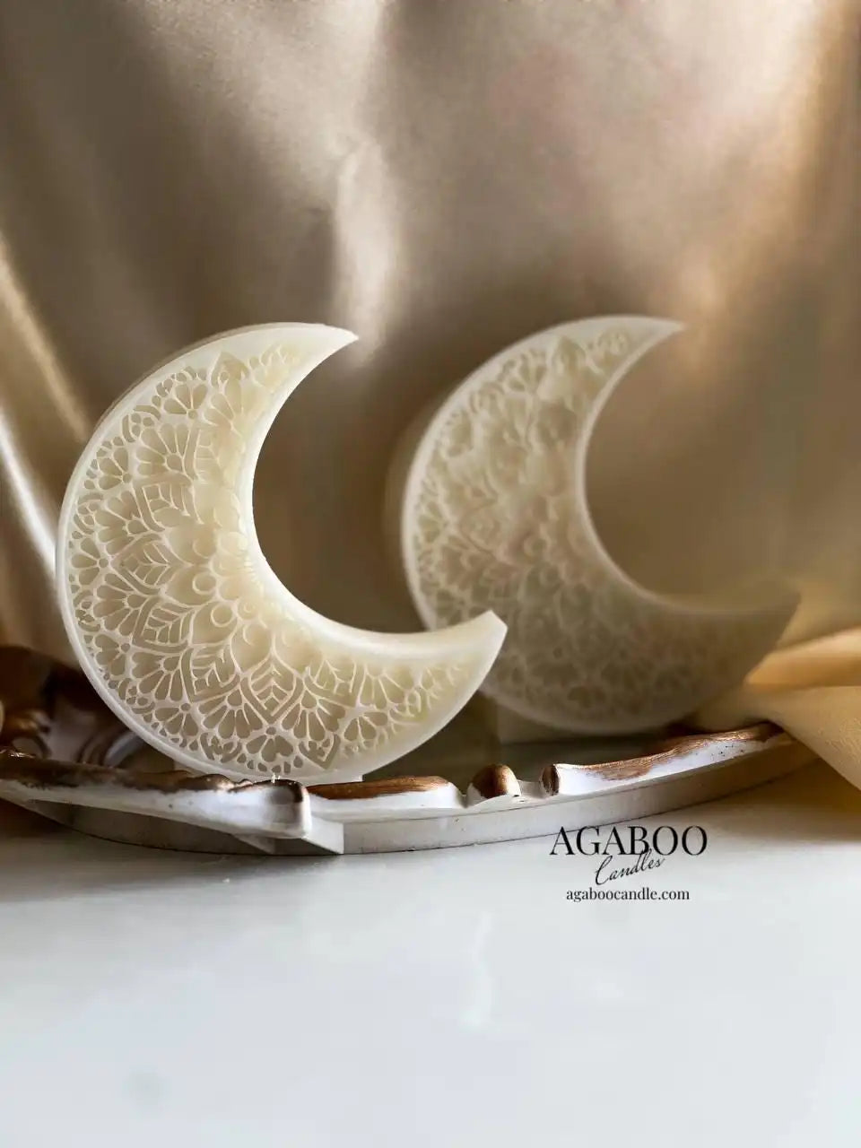 Ramadan Moon Candle 5x4 inches