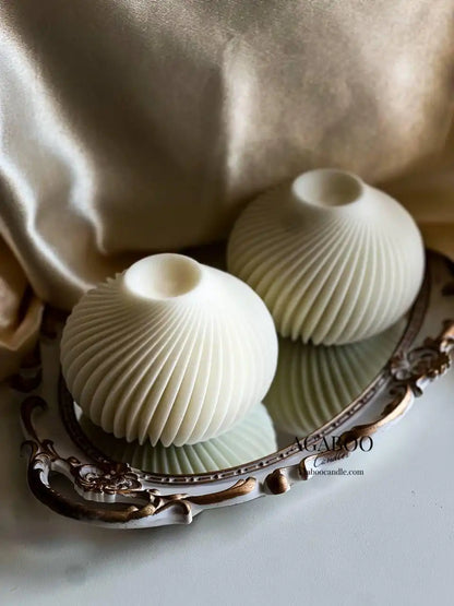 Spiral Ball Candle 3.5x4.5 inches