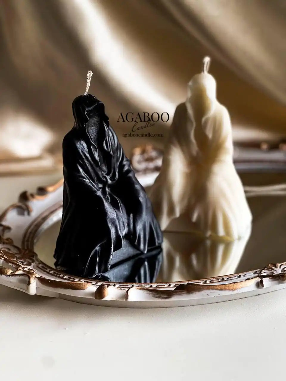 Faceless Death Candle 4.5x2.5 inches