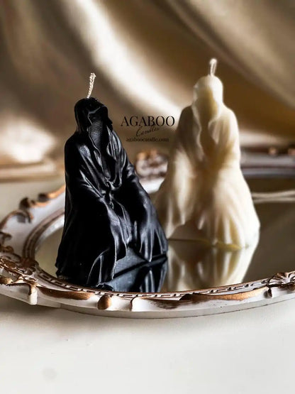 Faceless Death Candle 4.5x2.5 inches